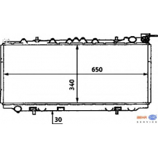 8MK 376 715-571 HELLA Радиатор, охлаждение двигателя