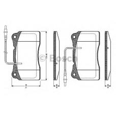 0 986 TB2 771 BOSCH Комплект тормозных колодок, дисковый тормоз