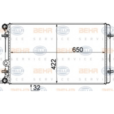 8MK 376 727-791 HELLA Радиатор, охлаждение двигателя