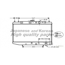 H554-01 ASHUKI Радиатор, охлаждение двигателя