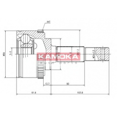 7081 KAMOKA Шарнирный комплект, приводной вал