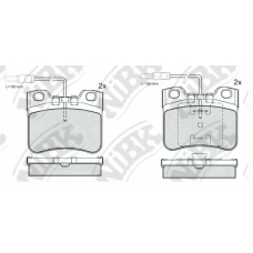 PN0250W NiBK Комплект тормозных колодок, дисковый тормоз