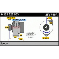 0 123 525 503 BOSCH Генератор