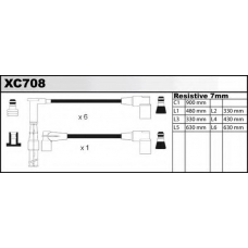 XC708 QUINTON HAZELL Комплект проводов зажигания