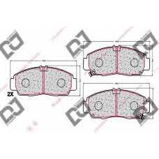 BP1760 DJ PARTS Комплект тормозных колодок, дисковый тормоз