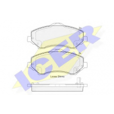 181908-201 ICER Комплект тормозных колодок, дисковый тормоз
