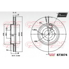 873074.0000 MAXTECH Тормозной диск