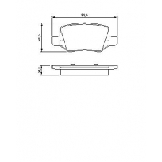 0 986 424 522 BOSCH Комплект тормозных колодок, дисковый тормоз