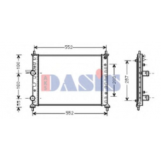 080023N AKS DASIS Радиатор, охлаждение двигателя