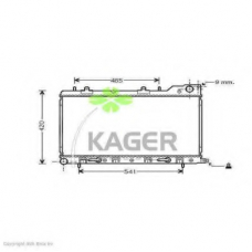 31-2274 KAGER Радиатор, охлаждение двигателя