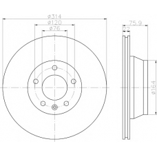 8DD 355 109-801 HELLA PAGID Тормозной диск