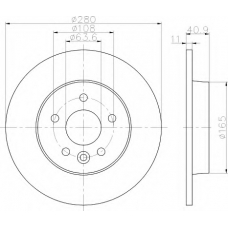 8DD 355 119-501 HELLA Тормозной диск