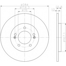 8DD 355 118-361 HELLA Тормозной диск