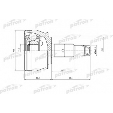 PCV1297 PATRON Шарнирный комплект, приводной вал