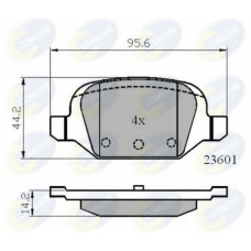 CBP01026 COMLINE Комплект тормозных колодок, дисковый тормоз