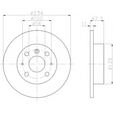 8DD 355 106-391 HELLA PAGID Тормозной диск