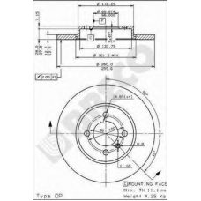 BS 7325 BRECO Тормозной диск