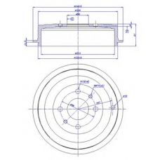 433.100 CAR Тормозной барабан