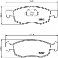 8DB 355 010-321 HELLA Комплект тормозных колодок, дисковый тормоз