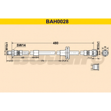 BAH0028 BARUM Тормозной шланг