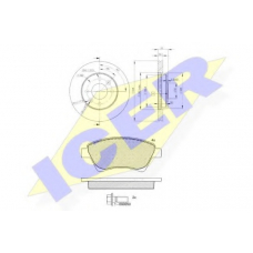 31579-6572 ICER Комплект тормозов, дисковый тормозной механизм