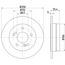 8DD 355 102-981 HELLA PAGID Тормозной диск