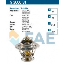 5306681 FAE Термостат, охлаждающая жидкость