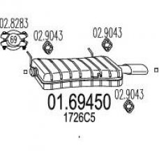 01.69450 MTS Глушитель выхлопных газов конечный