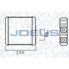 219M02 JDEUS Теплообменник, отопление салона