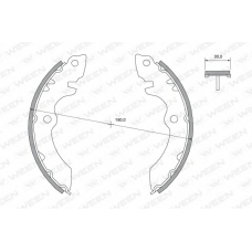 152-2493 WEEN Комплект тормозных колодок, стояночная тормозная с