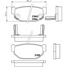 8DB 355 016-481 HELLA Комплект тормозных колодок, дисковый тормоз