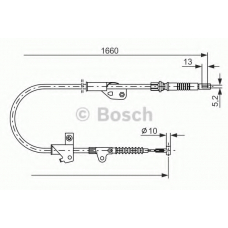 1 987 477 231 BOSCH Трос, стояночная тормозная система