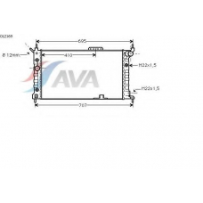 OL2169 AVA Радиатор, охлаждение двигателя