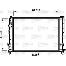 732544 VALEO Радиатор, охлаждение двигателя