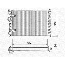 350213232000 MAGNETI MARELLI Радиатор, охлаждение двигателя