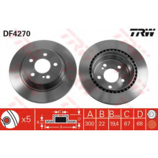 DF4270 TRW Тормозной диск