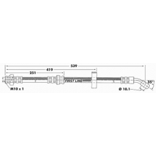 FBH6498 FIRST LINE Тормозной шланг