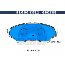 B1.G102-1353.2 GALFER Комплект тормозных колодок, дисковый тормоз