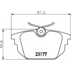 8DB 355 018-371 HELLA Комплект тормозных колодок, дисковый тормоз