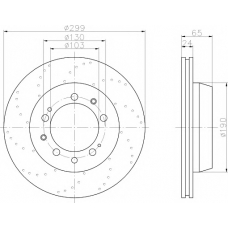 8DD 355 104-751 HELLA PAGID Тормозной диск