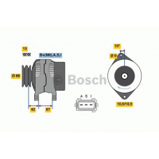 0 986 080 390 BOSCH Генератор