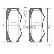 0 986 TB2 486 BOSCH Комплект тормозных колодок, дисковый тормоз