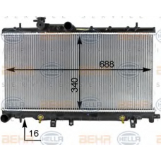 8MK 376 787-661 HELLA Радиатор, охлаждение двигателя