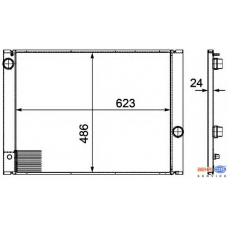 8MK 376 719-131 HELLA Радиатор, охлаждение двигателя