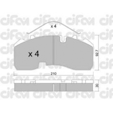 822-595-0 CIFAM Комплект тормозных колодок, дисковый тормоз