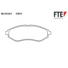 BL1912A1 FTE Комплект тормозных колодок, дисковый тормоз