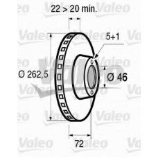 186261 VALEO Тормозной диск