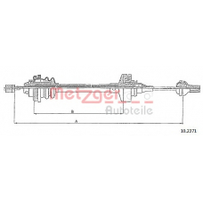 10.2371 METZGER Трос, управление сцеплением