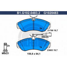 B1.G102-0483.2 GALFER Комплект тормозных колодок, дисковый тормоз