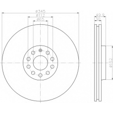 8DD 355 109-541 HELLA Тормозной диск